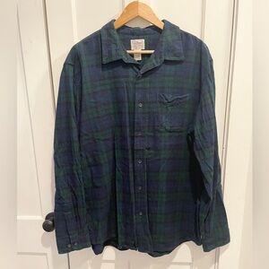 🌵Men’s LL Bean Plaid Flannel Button Up Shirt Size XL